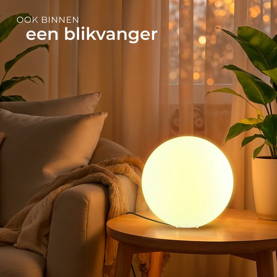 tectake® Ampoule de jardin - Ø30 cm - Ampoule sphérique LED d'extérieur avec télécommande - 16 couleurs et 5 modes d'éclairage - Eclairage de jardin résistant aux intempéries - Décorations de fête - Décoration de jardin - Source lumineuse incluse - Ampoul