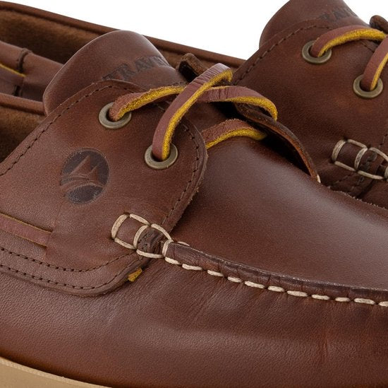 Travelin' Exmouth Men - Mocassins en cuir à lacets - Taille 42 - Bottines - Cuir marron