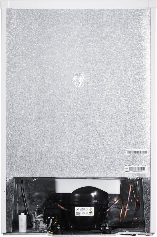 Tomado TRT5501W Réfrigérateur de table à faible consommation d'énergie - 109 litres - Avec compartiment congélateur - 55 cm de large - Silencieux : 37 dB - Éclairage LED - Classe énergétique C - Modèle autonome - Blanc