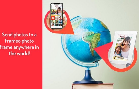 Cadre Photo Numérique Denver 15,6 pouces - XL - Full HD - Application Frameo - Cadre Photo - 8 Go - Écran Tactile IPS - PFF1514B