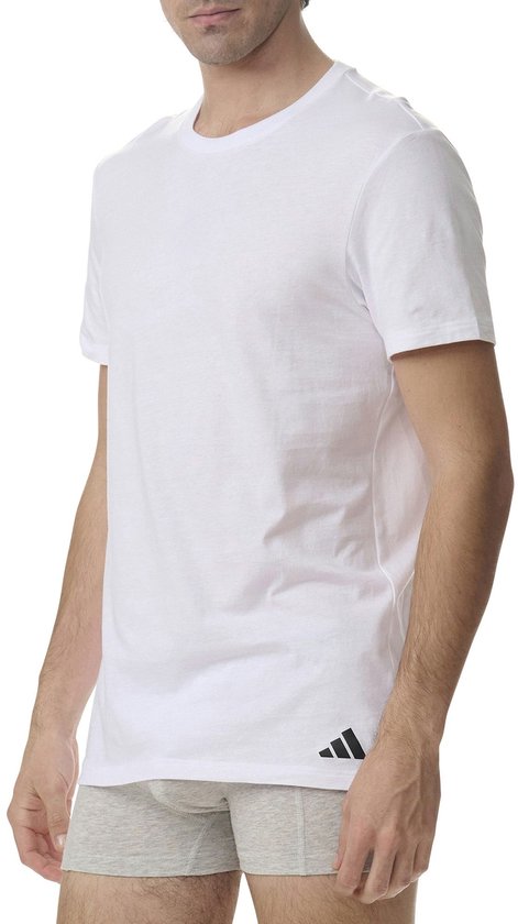 T-shirt à col rond adidas Sportswear, lot de 3 - Active Core Cotton - Sous-vêtements pour hommes - 3 x blanc