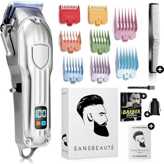 Tondeuse professionnelle sans fil - Tondeuse à cheveux pour hommes - Sansbeauté® - Cheveux Hair - Tondeuse à cheveux - Machine à cheveux pour coiffeurs - Tondeuse à cheveux - Tondeuse à barbe - Dispositif de coupe - Tondeuse à cheveux pour coiffeurs - Ton