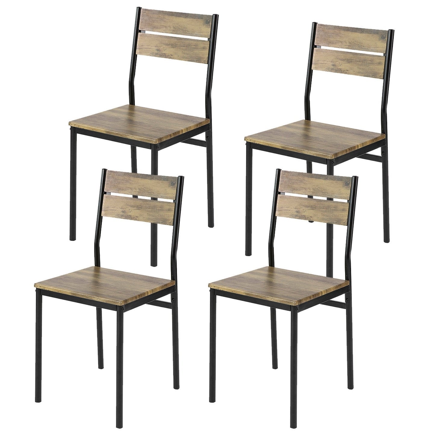 Chaise de salle à manger - SoBuy FST72 - Lot de 4 - Industriel - Max. 150 kg