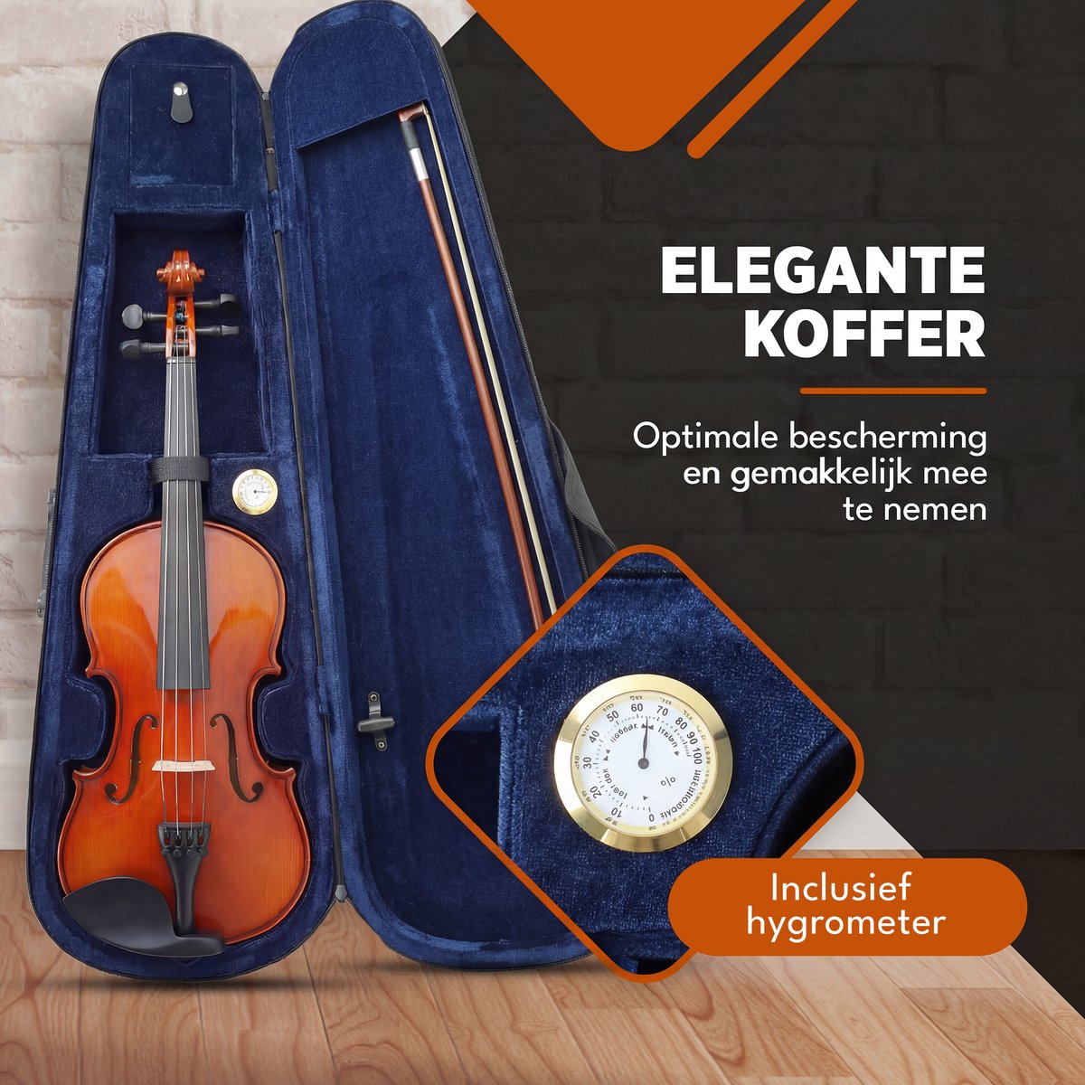 Ensemble de violon Finesse « Paris Edition » - avec étui, archet et accessoires - taille standard 4/4