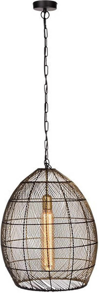 Light & Living Lampe pendante Meya - Noir - Ø40cm - Moderne - Lampes pendantes Salle à manger - Chambre à coucher - Salon