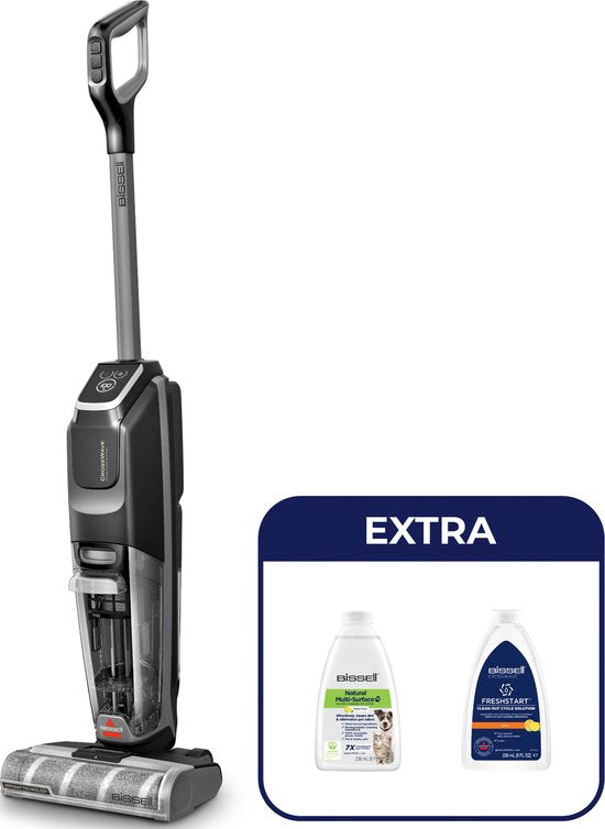 Aspirateur sans fil BISSELL CrossWave OmniForce Edge Select avec fonction de lavage - Nettoyeur de taches pour sols durs - Aspirateur balai sans fil - Aspirateur 2 en 1 - Moteur ultra-puissant 31 aW - Technologie ZeroGap - 3999 N