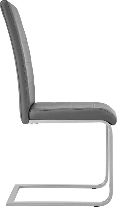 tectake® - set de 2 chaises de salle à manger Bettina grey - 402551