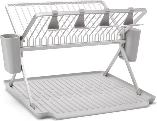 Brabantia SinkSide Egouttoir - Pliable - avec porte-couverts - Gris moyen