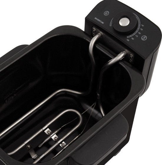 Inventum GF431B - Friteuse - 3 litres - Jusqu'à 190 degrés - 2200 watts - Zone froide - Friteuse - Noir