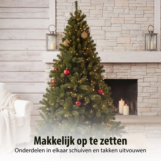 Sapin de Noël Triumph Tree Forrester - Sapin artificiel au design réaliste - Décoration de Noël d'intérieur - Sapin en plastique avec des aiguilles en PVC bien fournis - H 185 x Ø 109 cm - Vert