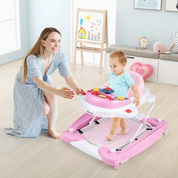 Poussette Coast Baby - Pliable - 6 x 1 - Hauteur réglable - 71 x 61 x 50 cm - Rose