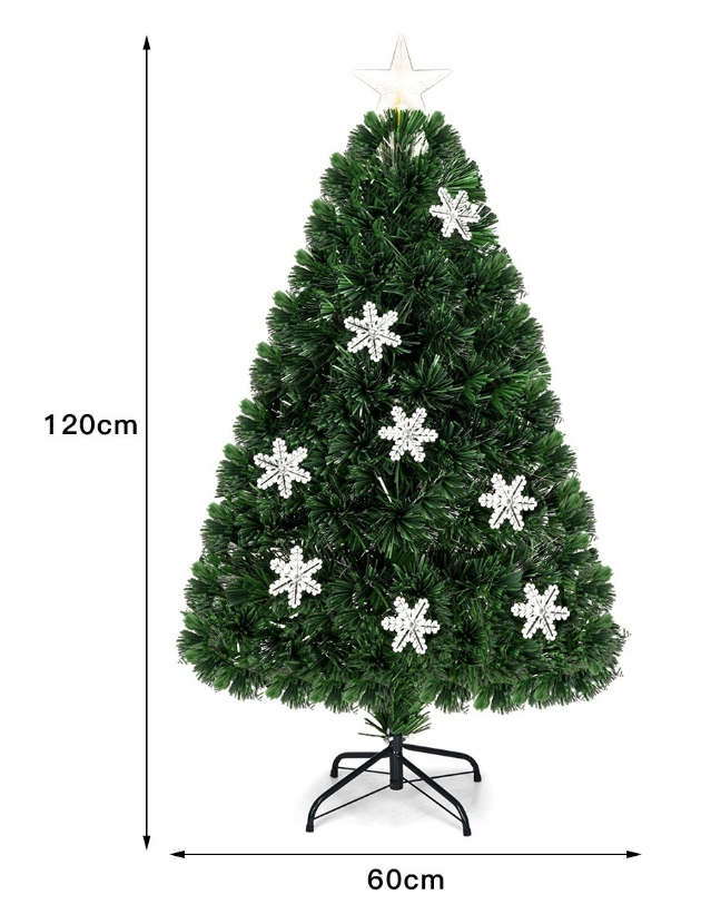Arbre de Noël artificiel avec lumières LED - CM20528DE - 125 branches - 240 V - 101 - 120 cm - Vert