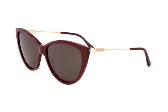 Lunettes de soleil Jimmy Choo RYM/S BURGUNDY ANIMALIER 60/15/145 pour femme