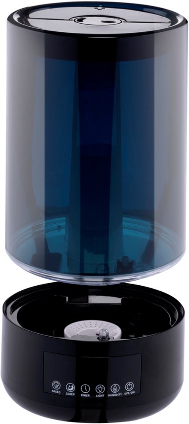 Humidificateur Grundig HD-1903A - Humidificateur à ultrasons 4,3 L - avec minuterie et veilleuse - Télécommande incluse - Noir