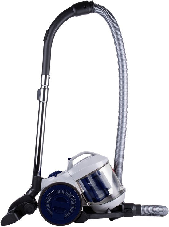 Aspirateur sans sac Dirt Devil DD2503 - Aspirateur 800 W avec filtre HEPA 12 - Aspirateur cyclonique avec brosse combinée, suceur pour fentes et embout pour meubles - Bac à poussière de 2,2 L - Blanc/Bleu