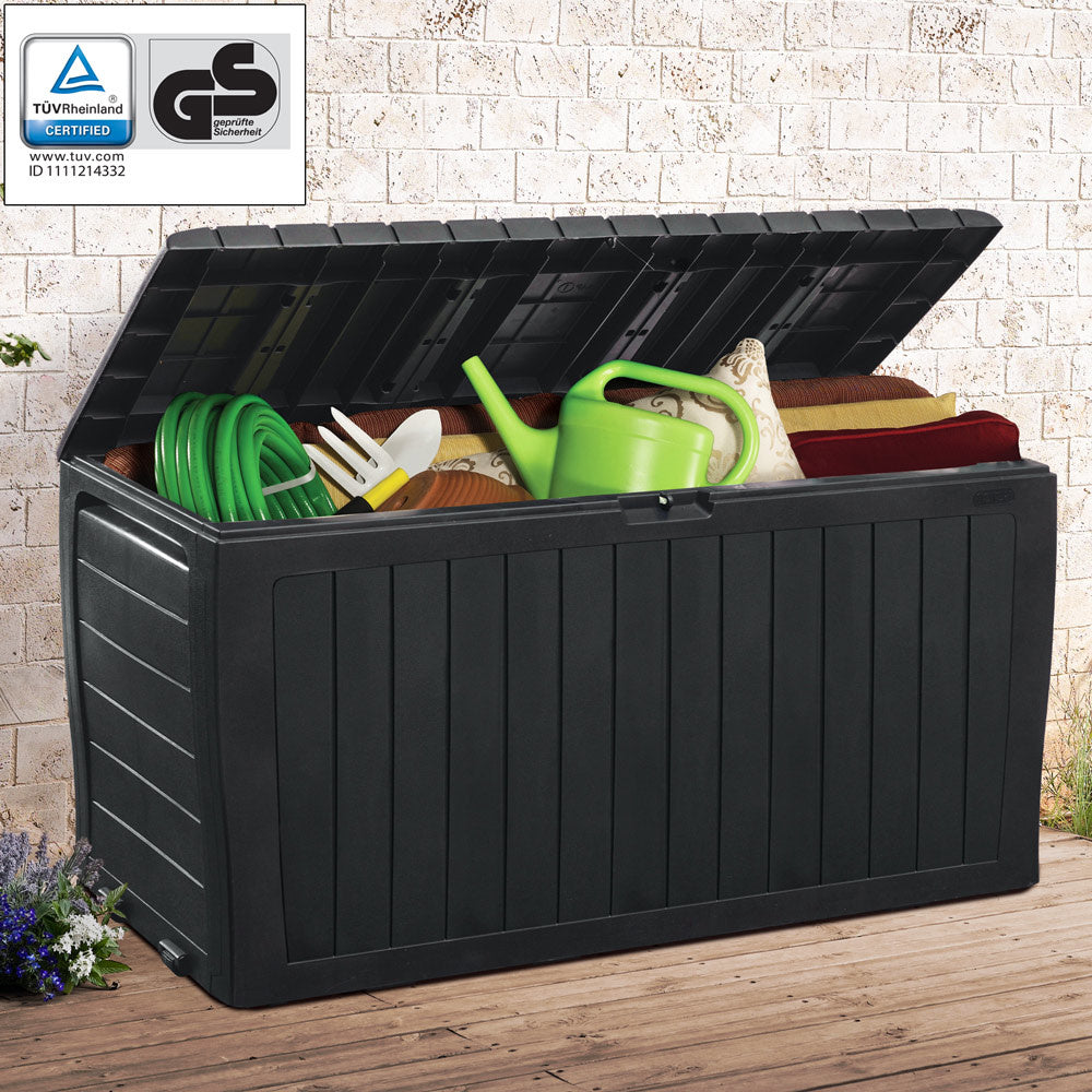 Boîte de rangement Deuba Marvel Plus anthracite 117x45x57cm avec roues