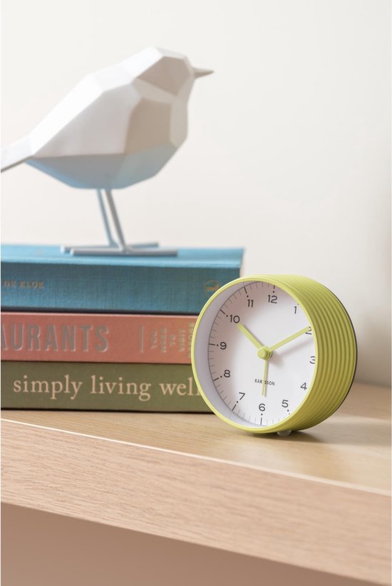 Réveil Karlsson Circus Rings - Vert - Ø 9 cm - Style scandinave - Réveil pour chambre à coucher - Réveils - Fête des Pères - Cadeau pour la Fête des Pères - Petit cadeau pour la Fête des Pères