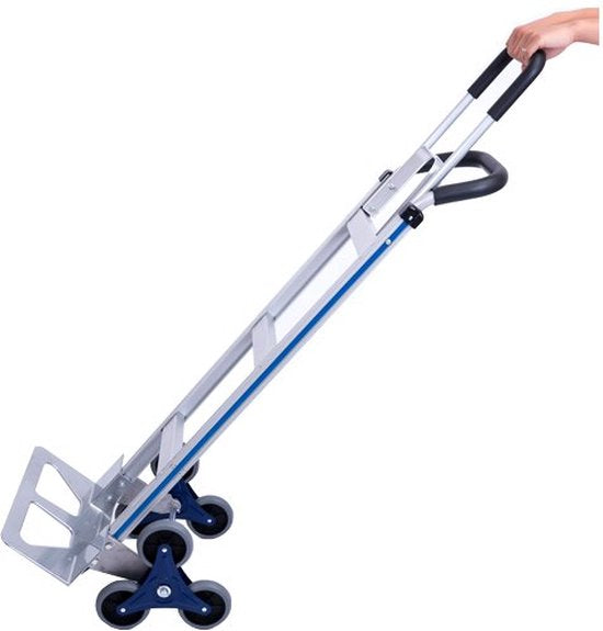 BRASQ Chariot pliable en aluminium - Capacité 150 KG - Chariot d'escalier - Chariot de transport - Chariot