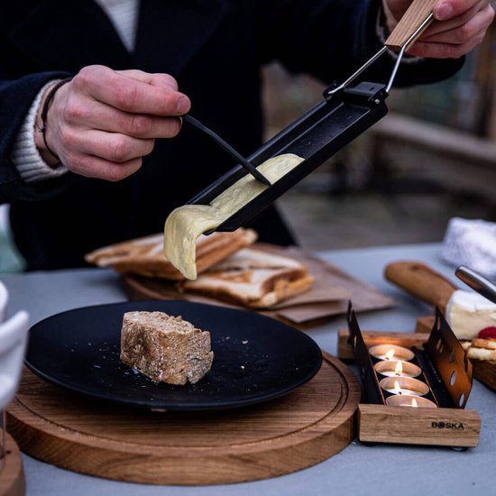Boska Partyclette Oslo - Set à raclette - Chêne - Revêtement antiadhésif