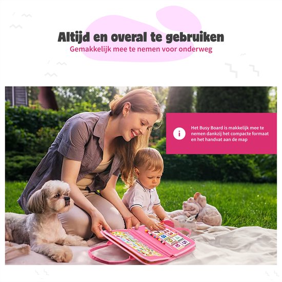 MontiPlay® Jouets Montessori - Jouets sensoriels - Tableau d'activités - Cahier d'activités Montessori - Jouets éducatifs - Jouets de voyage - Tableau d'activités - Jouets de motricité sensorielle - Jouets pour la voiture