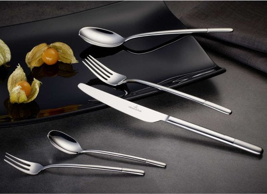 VILLEROY & BOCH - Ella Satin 18/10 - Service de couverts pour 12 personnes, 70 pièces