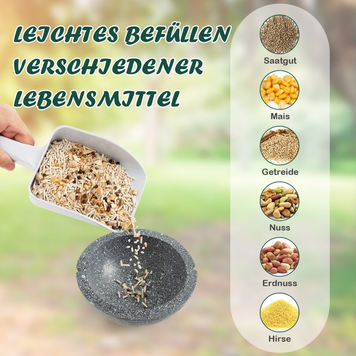 Coast Bird Feeder for hanging 2 in 1 bird feeder & bird bath grey (mangeoire et bain d'oiseaux)