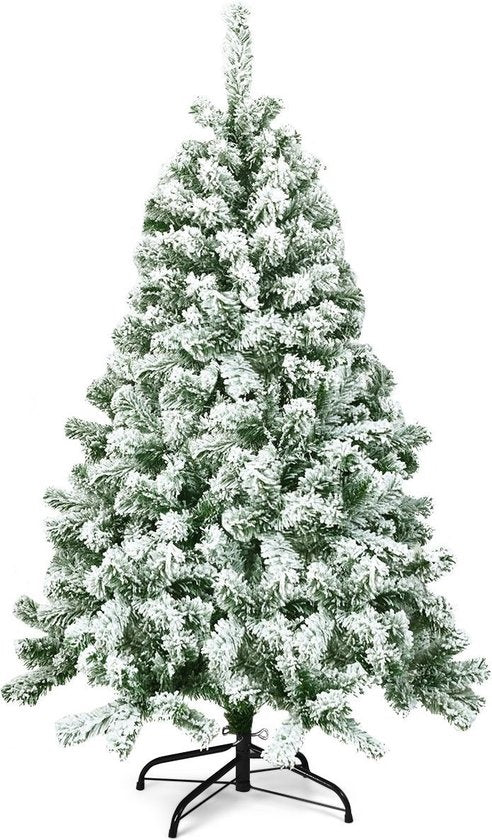 Coast Snow -Arbre de Noël couvert avec support en métal et 630 aiguilles pointues en PVC 180 cm