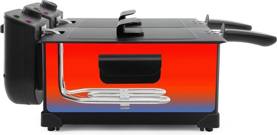Tomado TDF6001B - Friteuse double - 2 x 3 litres - zone froide - noir