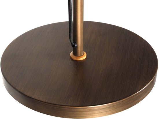 Lampadaire en bronze Nove 1322BR avec détails dorés E27 - Orientable et inclinable - Design industriel - Mexlite - Cordon de 190 cm