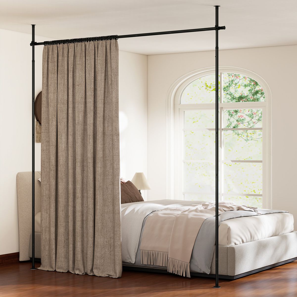 Coast Cloison mobile - cadre réglable - sans perçage - noir