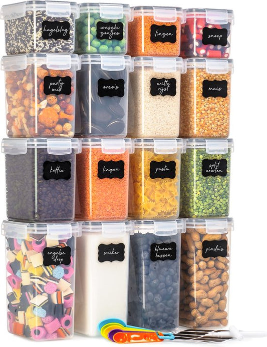Bocaux de conservation Stosh - Bocaux à bouillon - Bocaux à bonbons - 16 pièces - Sans BPA - Plastique