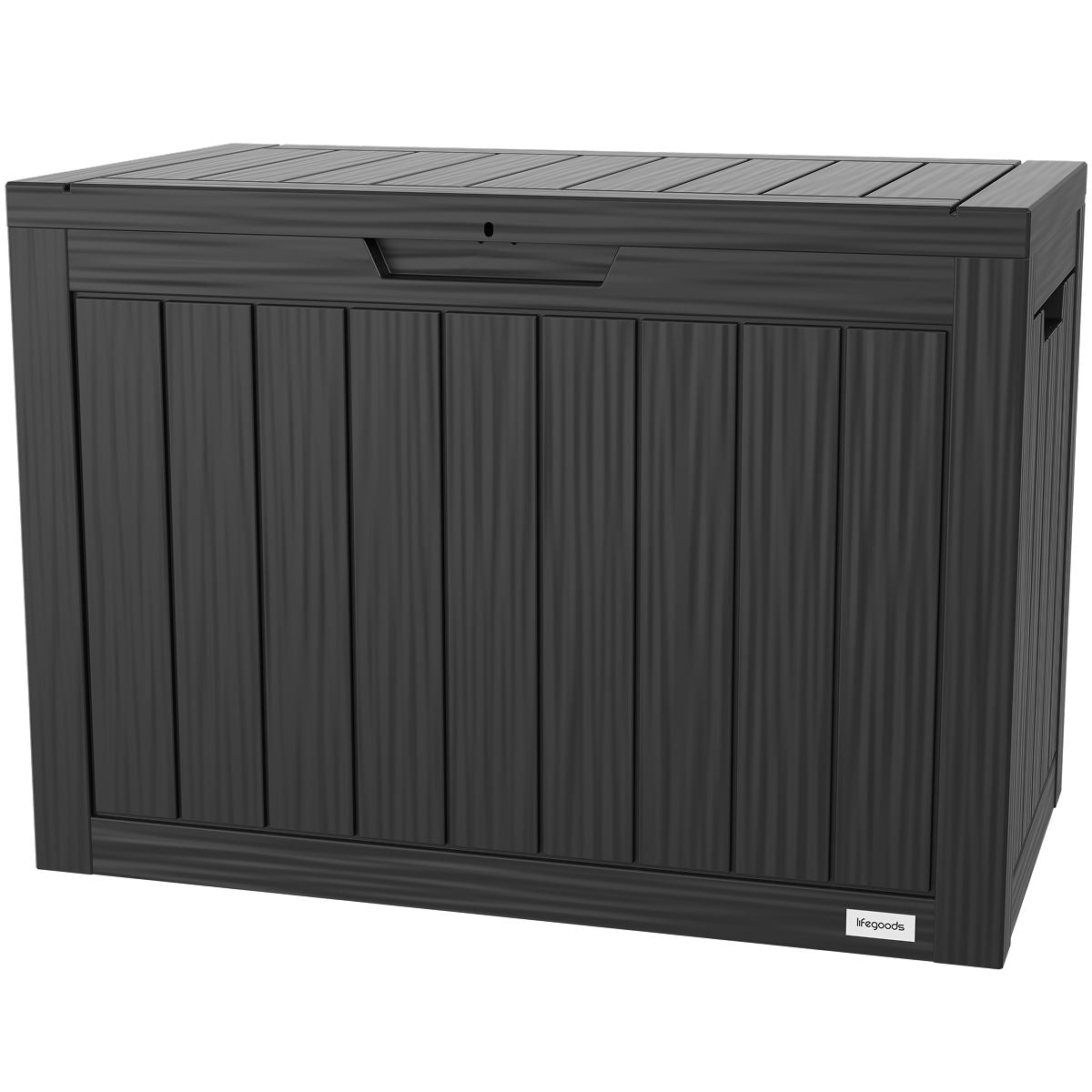 LifeGoods Boîte à coussins - XS - Plastique - 170L - Noir