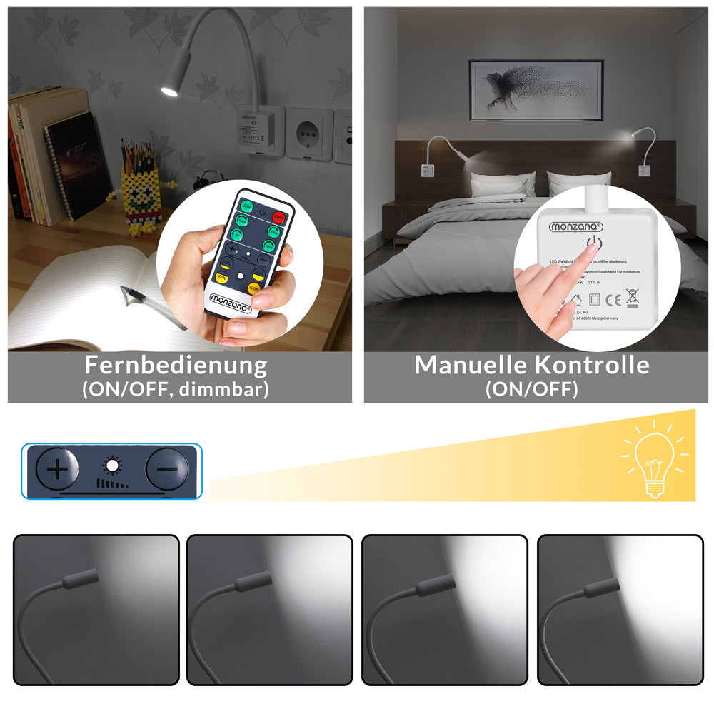 Applique LED Monzana Svetloba Blanc avec télécommande