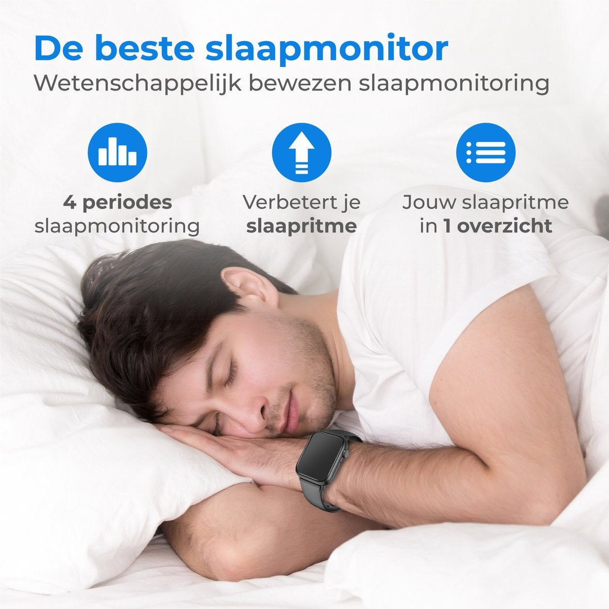 Nuvance - Smartwatch Homme et Femme - 45mm - pour iOS et Android - podomètre et moniteur de fréquence cardiaque - étanche - noir