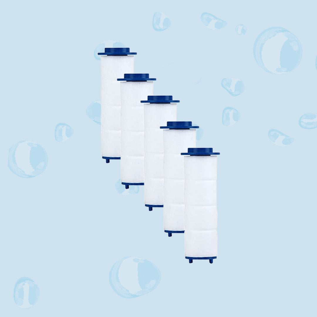Filtres de rechange Aquadon EcoTornado, lot de 5 - Élimination efficace du calcaire - Installation facile - Compatibles avec la pomme de douche Eco Tornado