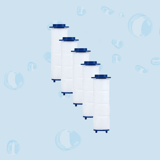 Filtres de rechange Aquadon EcoTornado, lot de 5 - Élimination efficace du calcaire - Installation facile - Compatibles avec la pomme de douche Eco Tornado