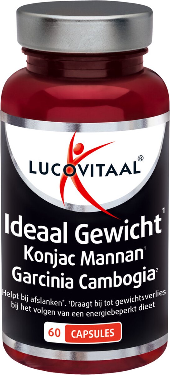 Lucovitaal Ideal Weight Konjac Mannan Garcinia Cambogia - Supplément nutritionnel - 60 gélules