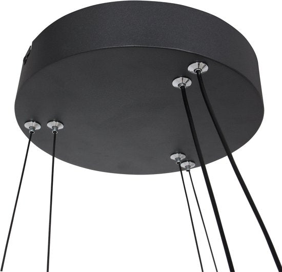 Steinhauer lampe suspendue Ringlux - noir - métal - 60 cm - module LED intégré - 3514ZW