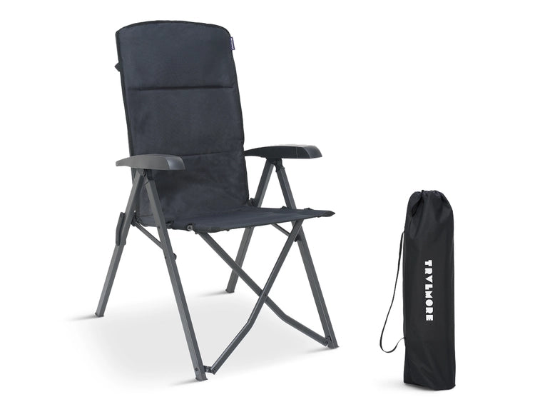 TRVLMORE Chaise de camping - Luxe Soft - Pliable - Réglable - Gris