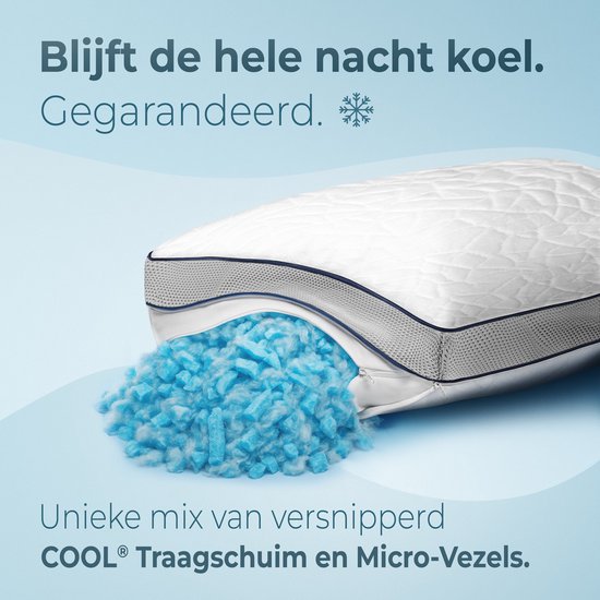 Oreiller en mousse à mémoire de forme CozySense® - Oreiller ergonomique en mousse à mémoire de forme - Contre les douleurs cervicales - Oreiller de sommeil réglable - Dormeur sur le côté, sur le dos et sur le ventre
