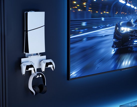 Support mural adapté à la Playstation 5 - VDD Gaming - Console/manettes/casques