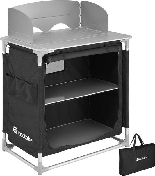 tectake - cuisine de camping 76x53,5x107cm noir - 403346