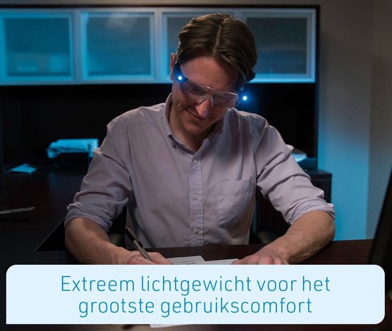 Zoom Magix LED | Lumière LED intégrée et grossissement de 160% | Lentilles en polycarbonate | Mighty Sight | monture durable - lunettes résistantes aux rayures - sûres et confortables | Design unisexe