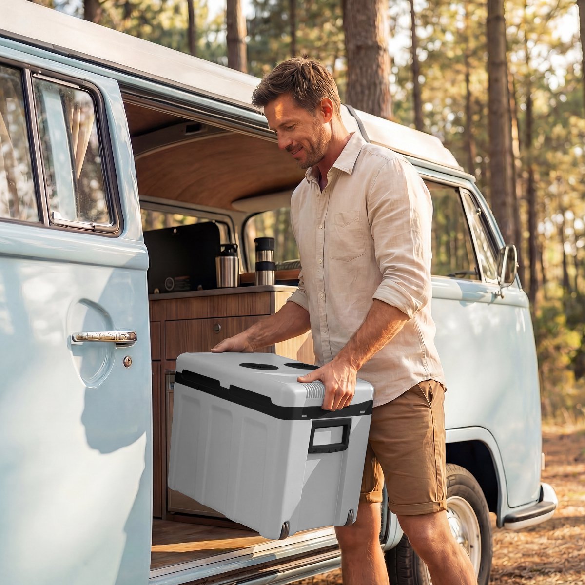 Glacière électrique Auronic - 40L - réfrigération et chauffage - 12V/230V - portable