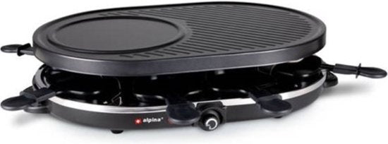 Alpina Gourmet Set - Gril - avec poêles et spatules - 1200W - 8 personnes