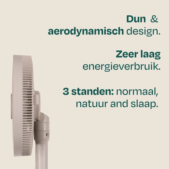 Ventilateur sans fil VONROC BREEZE – Silencieux (<44 dB) – 24 vitesses – léger et portable – 3 modes de ventilation : Naturel, Sommeil, Normal – Modulaire : ventilateur de table et ventilateur sur pied – Écran tactile haut de gamme – Télécommande incluse