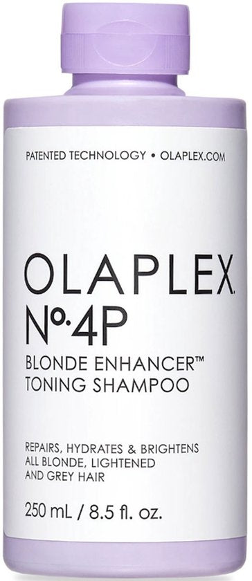 Shampoing tonifiant Olaplex No.4P Blonde Enhancer | 250 ml | Pour cheveux blonds et gris