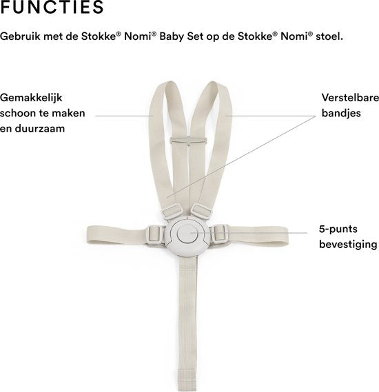 Harnais Stokke pour Nomi - à utiliser avec le kit bébé Stokke Nomi et la chaise Stokke Nomi