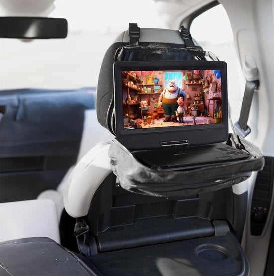 Lecteur DVD Portable MT1097 Denver, 10 inch, Incl. Support d'appui-tête, USB, Écran rotatif, Noir