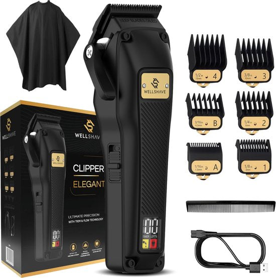 Tondeuse Wellshave Homme Elegant - Tondeuse pour tête et barbe - Tondeuse Homme Cheveux de tête - Tondeuse Homme - Tondeuse à cheveux - Tondeuse